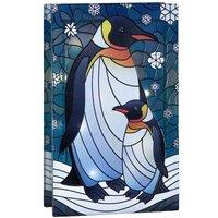Samuel Alexander 21cm Double Sided Mother & Baby Penguin Decoration with LEDs