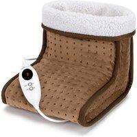 MONHOUSE Electric Foot Warmer - Soft & Breathable Heating Pad - Heat Therapy in Brown