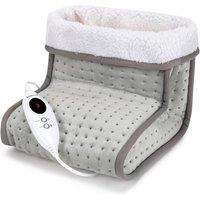 MONHOUSE Electric Foot Warmer - Soft & Breathable Heating Pad - Heat Therapy in Grey