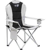 Get Fit Premium Foldable Thick Padded Camping Chair - Cup Holder, Carry Bag in Grey | Size: Single