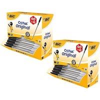 Bic Cristal Original Ballpoint Pens Black - Box of 100 x2 Packs