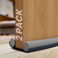 volila 2-Pack Double Sided Draught Excluder for Doors in Grey