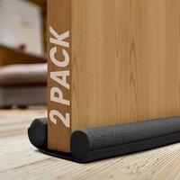 volila 2-Pack Double Sided Draught Excluder for Doors in Black