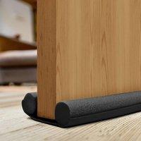 volila 1-Pack Double Sided Draught Excluder for Doors in Black