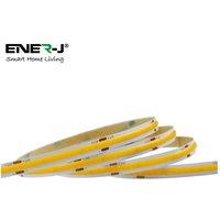 ENER-J 24V COB LED Strip Lights with 320 LEDs/M, 10W/M, 800lm/M, CRI 90-92, 3000K in White | Size: 25 cm diameter x 19 cm high