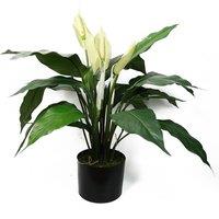 Leaf Artificial Peace Lily White Spathiphyllum