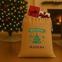 iWantoneofthose Special Delivery Personalised Christmas Hessian Sack