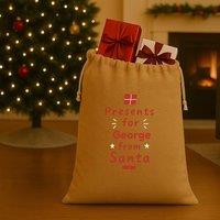 iWantoneofthose Present For Personalised Christmas Hessian Sack