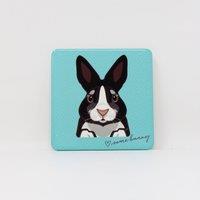 Mulberry Studios Pet Coaster - Some Bunny Dutch Rabbit in Blue