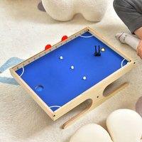 Costway Magnetic Mini Foosball Table 2 Player Game Table W/2 Balls in Blue