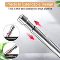 Havendro 68-120cm Extendable Stainless Steel Wardrobe Rail in Silver