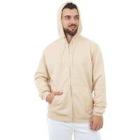 Smart Living Soft & Stylish Men's Zip-Up Hoodie in Stone | Size: Large