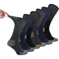 Dr.Socks Men's Multipack Diabetic Work Socks | Non Elastic Breathable Diabetic Socks in True Black | Size: 11-14