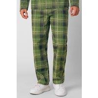 Enorsia Men's Green Woven Check Pyjamas Bottoms | Size: 38