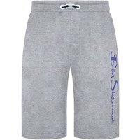 Ben Sherman Men's Large Logo Print Sweat Shorts in Grey | Size: Medium