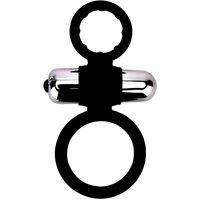 Loving Joy Men's Silicone Vibrating Love Ring in Black