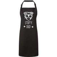 60 SECOND MAKEOVER Men's Staffy Dad Apron in Black