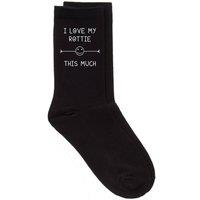 60 SECOND MAKEOVER Men's I Love My Rottie This Much Socks in Black