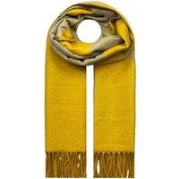 Vellin Women's Modern Woven Scarf with Subtle Shimmer & Fringe in Yellow