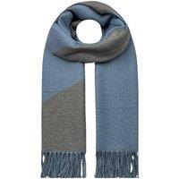 Vellin Women's Modern Woven Scarf with Subtle Shimmer & Fringe in Blue