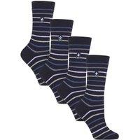 Heat Holders Women's 4 Pairs UltraLite Lightweight Thermal Socks in Mid Blue | Size: 4-8