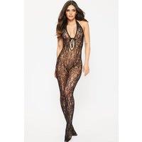 Ann Summers Women's Extravaganza Crotchless Bodystocking in Black | Size: S/M