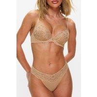 Ann Summers Women's Sexy Lace Padded Plunge Bra in Beige | Size: 38DD