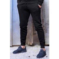 Enzo Men's Slim Fit Joggers in Black | Size: Small