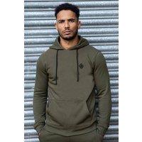 Enzo Men's Regular Fit Pullover Hoodie in Khaki | Size: Large