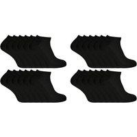 Sock Snob Men's 24 Pairs Bamboo Cotton Sports Socks in Black | Size: 11-14