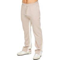 Enzo Men's Relaxed Fit Flared Joggers in Beige | Size: Large