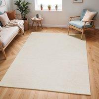 Livabliss Freud-Modern Ivory Off-White High Pile Living Dining Bedroom Rug | Size: 160 cm x 215 cm