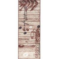 THE RUGS Design Velours Kitchen Runner Rug Non Slip Durable Comfort Mat in Brown | Size: 67 cm x 180 cm
