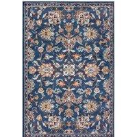 THE RUGS Orient Rug Caracci Vintage Floral Design Low Pile Living Room in Blue | Size: 140 cm x 200 cm
