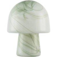 Happy Homewares Modern Unique Green & White Marble Effect Glass Mushroom Table Lamp