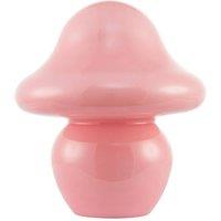 Happy Homewares Soft Blush Pink Mushroom Table Lamp with Curvy Head & Round Base