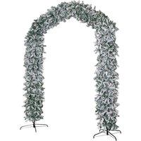Samuel Alexander 8ft Double Door Snow Flocked Christmas Tree Arch with 2000 Tips in Green