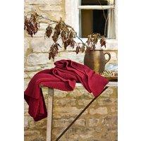 CHRISTY 'Oslo' Cosy Chunky Knit Throw in Red | Size: 140 cm x 180 cm