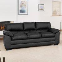 Artemis Home Genoa 3 Seat Sofa in Black