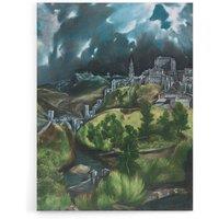 Artery8 View of Toledo Landscape Painting El Greco Canvas Wall Art | Size: W18 x H24