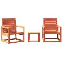 Berkfield Home 3 Piece Garden Lounge Set Wax Brown Solid Wood Pine