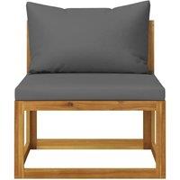 Berkfield Home 3 Piece Garden Lounge Set with Cushions Solid Wood Acacia in Grey