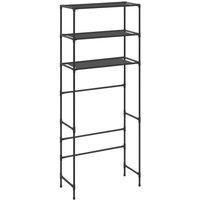 Berkfield Home 3-Tier Storage Rack over Laundry Machine Black 69x28x169 cm | Size: 69 x 28 x 169 cm
