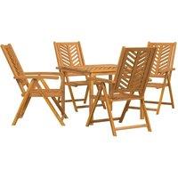 Berkfield Home 5 Piece Garden Dining Set Solid Wood Acacia in Brown