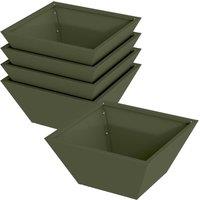 Berkfield Home 5 pcs Olive green 35 x 35 x 15 cm Steel
