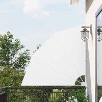 Berkfield Home Balcony Privacy Screen Folding Manual White 140 x 140 cm Fabric