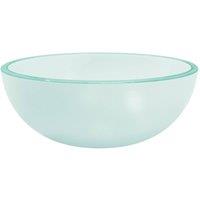 Berkfield Home Basin Tempered Glass 30x12 cm Frosted in Aqua