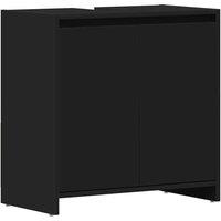 Berkfield Home Bathroom Cabinet Black 60x33x61 cm Engineered Wood | Size: 60 x 33 x 61 cm