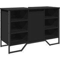 Berkfield Home Bathroom Sink Cabinet Black 91x35x60 cm Engineered Wood | Size: 91 x 35 x 60 cm