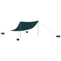 Berkfield Home Beach Canopy with Sand Anchors Green 304x300 cm in Teal